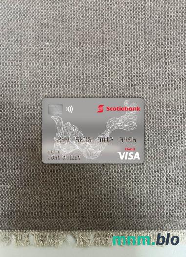 Canada Scotiabank visa obciążyć card wygląd fotograficzny skan PSD + zdjęcie